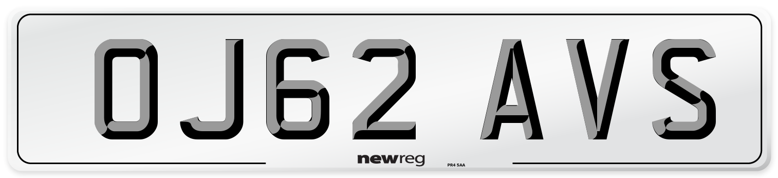 OJ62 AVS Number Plate from New Reg
